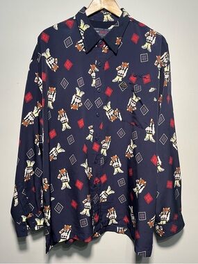 Y2k Phat Farm Aop graphic button down dress shirt mens XXL